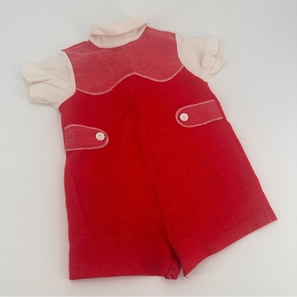 Vintage Carter’s Red Short Sleeve Romper 24 months - Picture 1 of 4